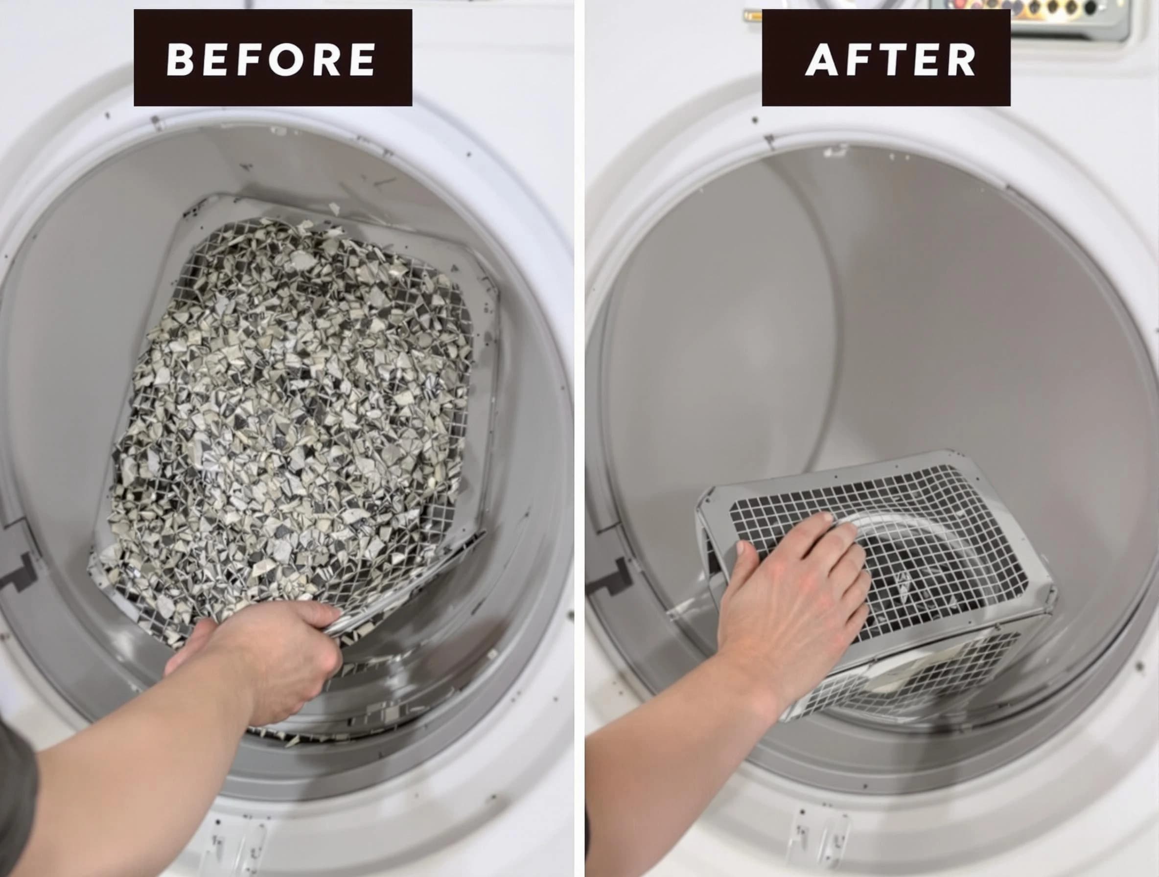 Professional lint trap cleaning by Brookhaven Dryer Vent Cleaning in Brookhaven